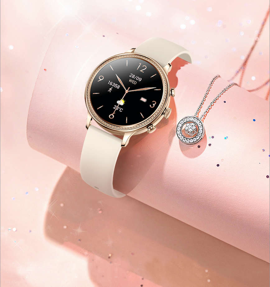 Watchily SmartLady - SmartWatch For Women - Pink Milanese Band