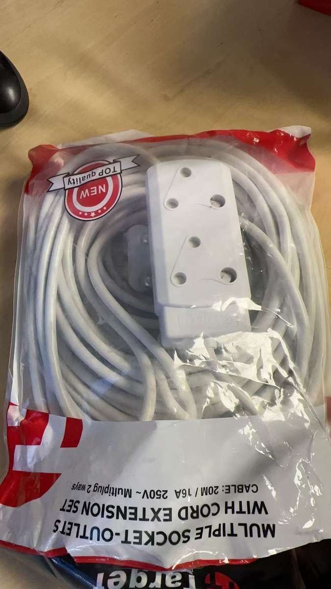 20M Extension cord with 2 x plug points- Safy