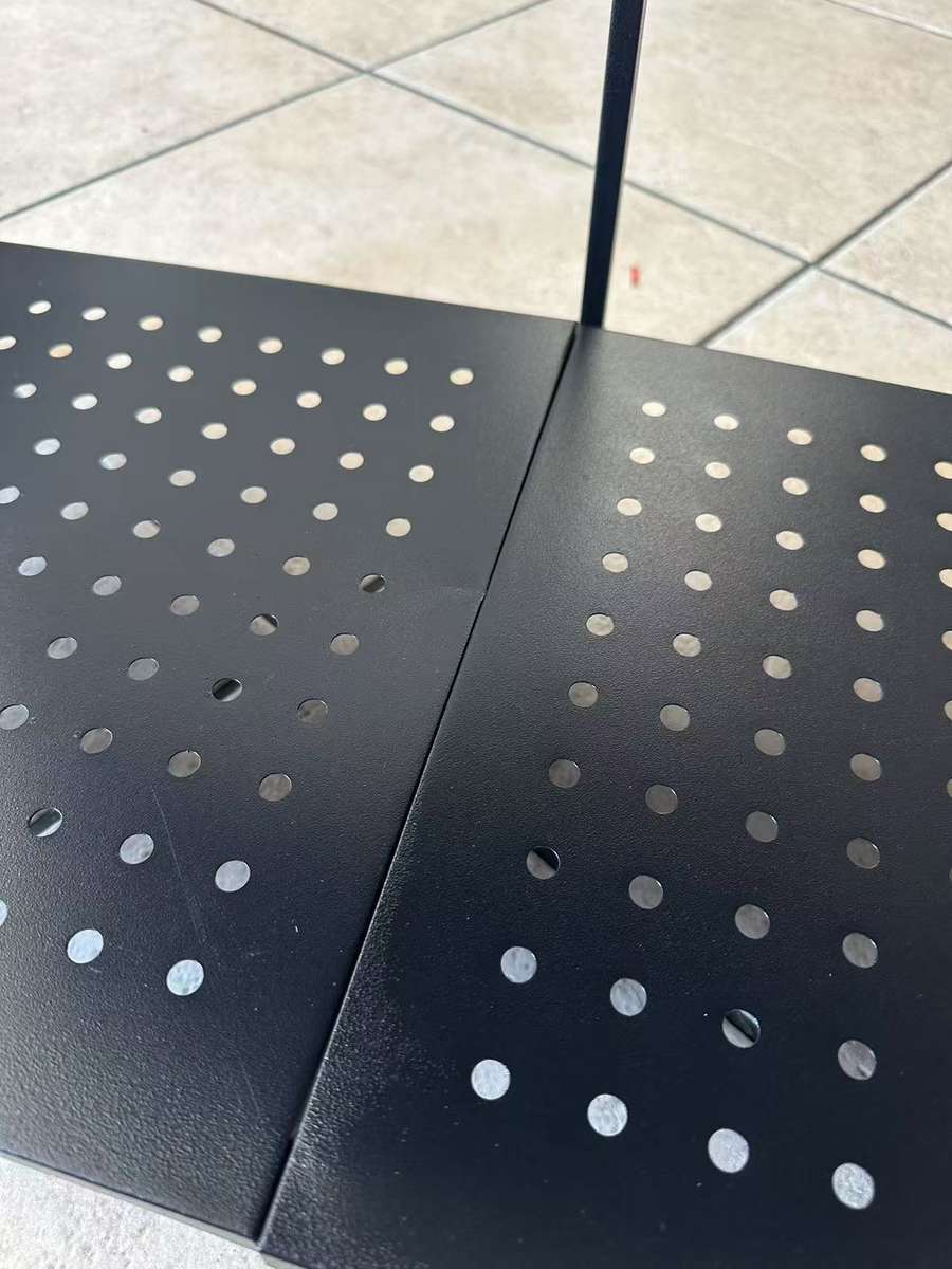 Metal 3 Tier Foldable Storage Shelve Home Storage Rack With Wheels - Black