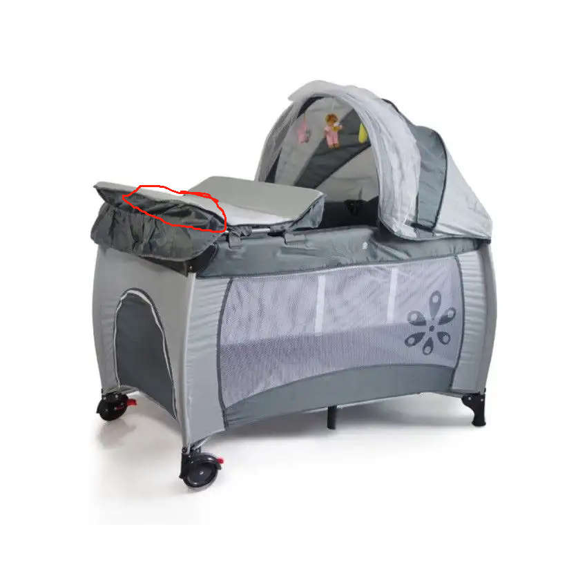 Baby Centre Travel Cot With Folding Mattress - Grey