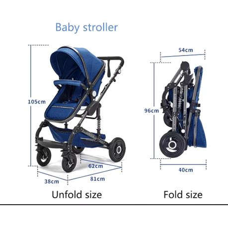 Belecoo Baby Stroller 2 in 1 Foldable Pram