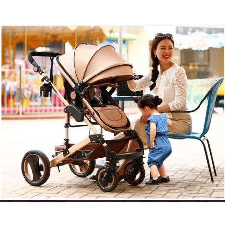 Belecoo Baby Stroller 2 in 1 Foldable Pram