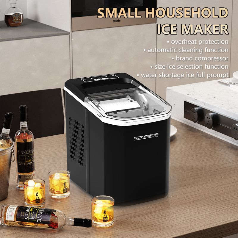 Condere Automatic Cleaning 1.5L Household Ice Maker - GB-46 - Black