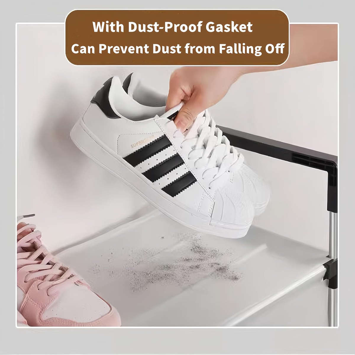 High-Quality 5-Layer Large-Capacity Dust-Proof Shoe Rack