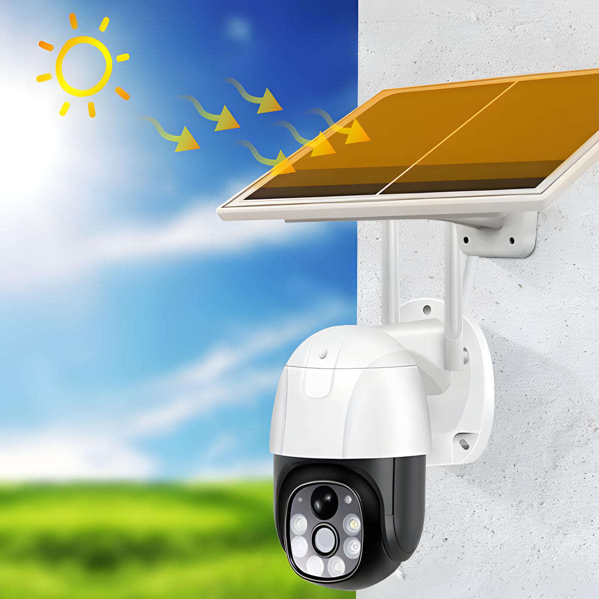 Sim Card 4G Solar Power Outdoor Intelligent Camera