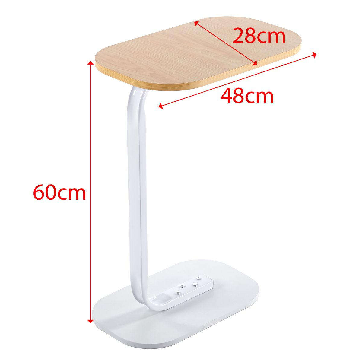 Small Side Table Couch End Table Bedside Table C Shaped Coffee Table - Light brown