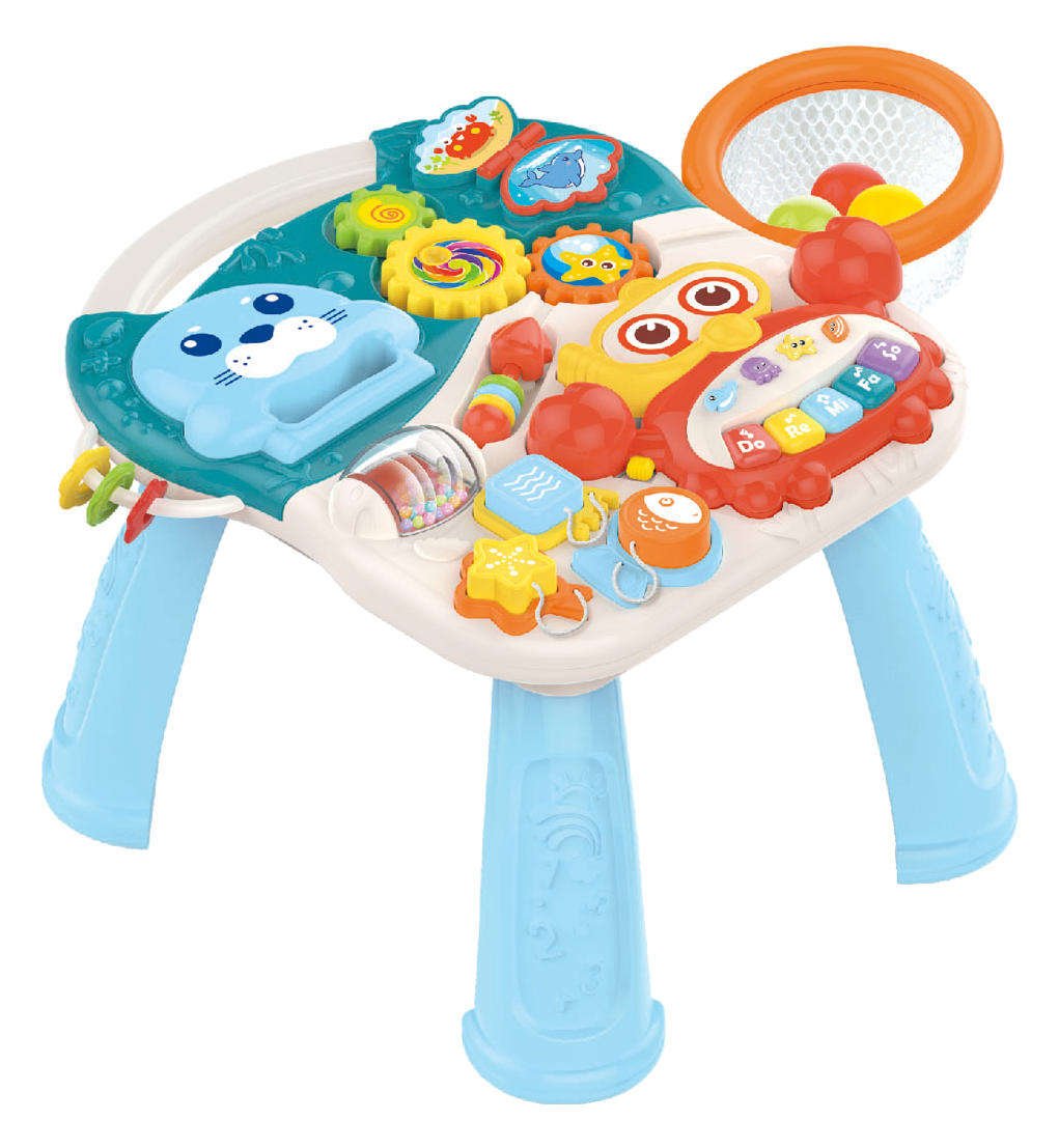 Jack Brown 2 in 1 Baby Baby Music Walker and Active Table - Red - Blue