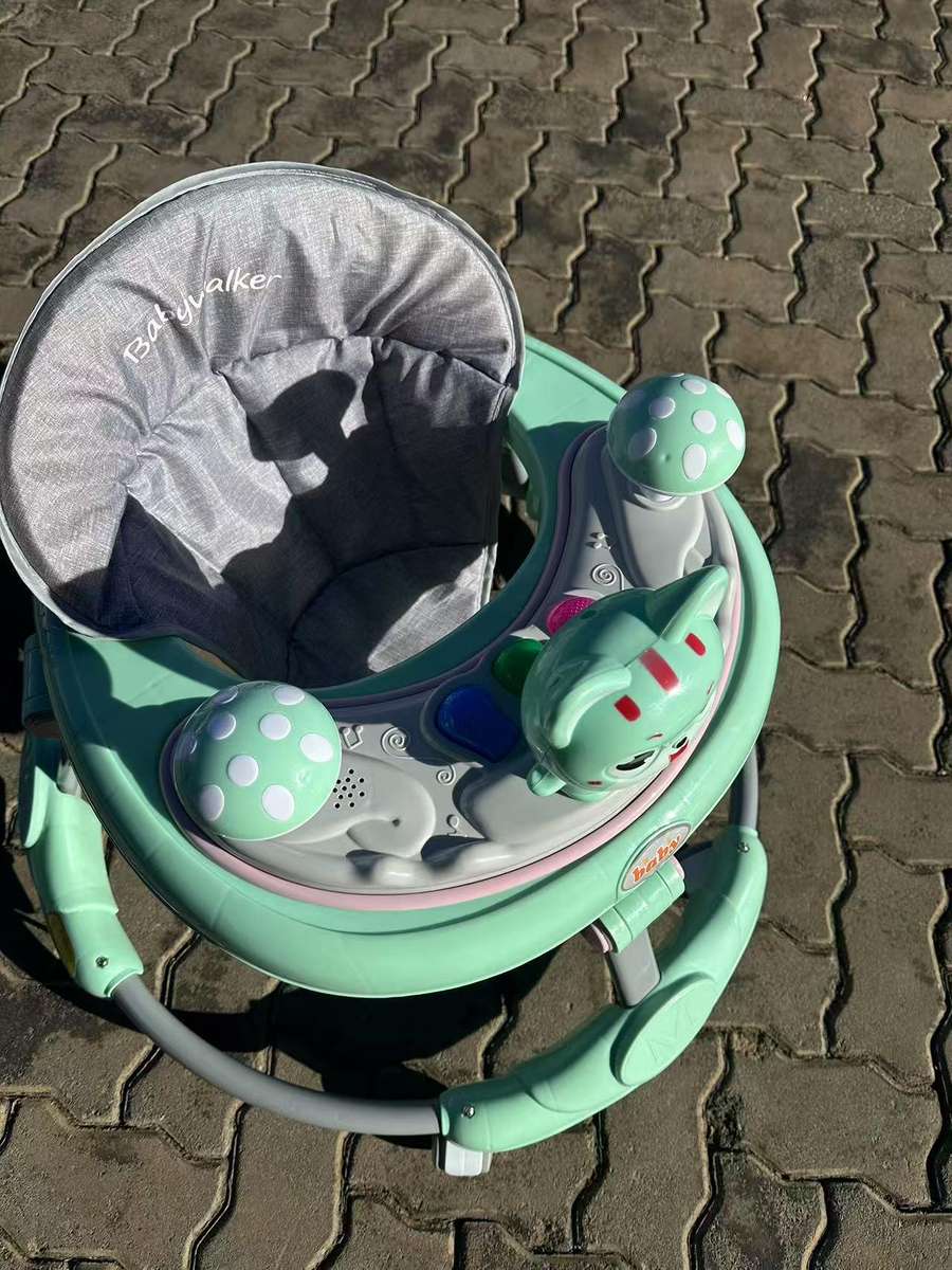 Universal Wheels Foldable Baby Walker - Green