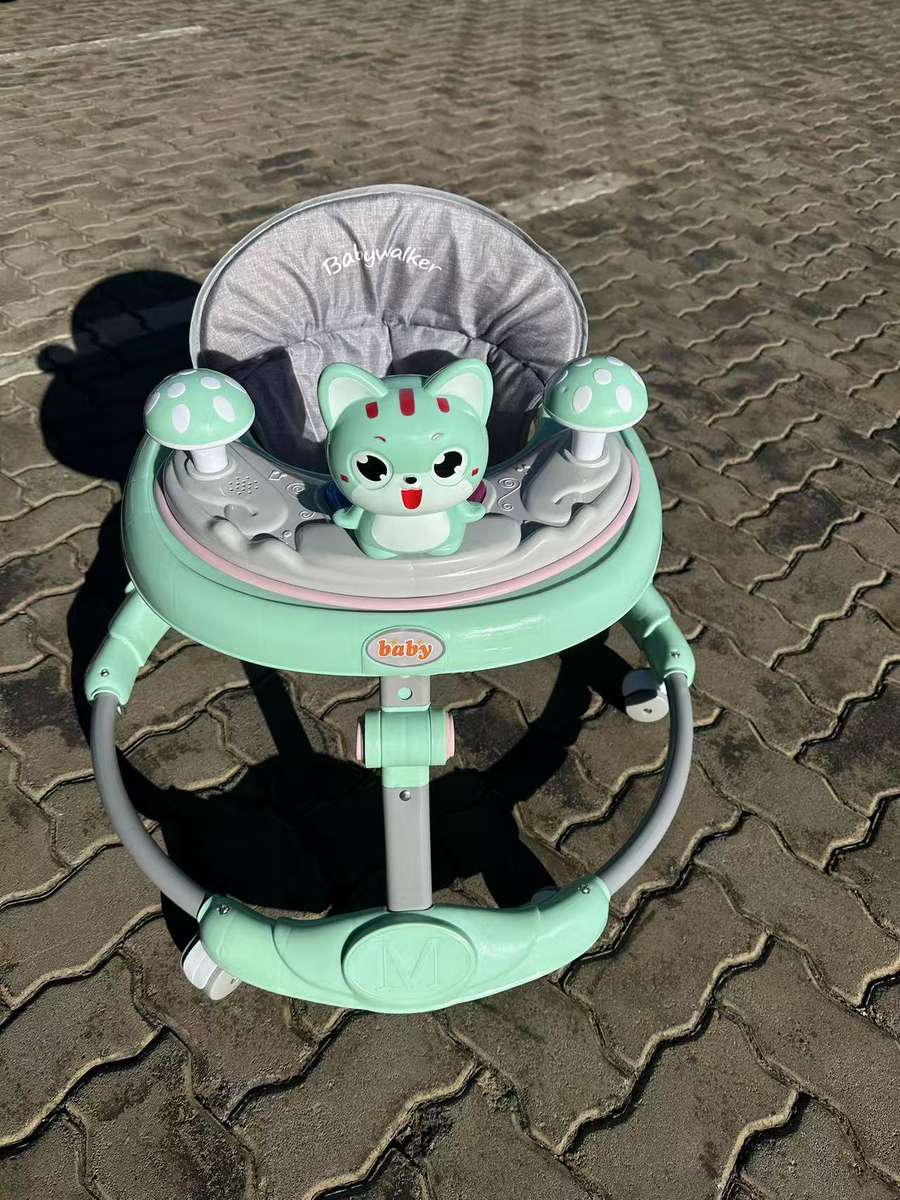 Universal Wheels Foldable Baby Walker - Green