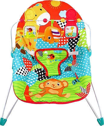 baby links Cotton Polyester Blend Bouncer Playtime Bouncer With Removable Toy Bar