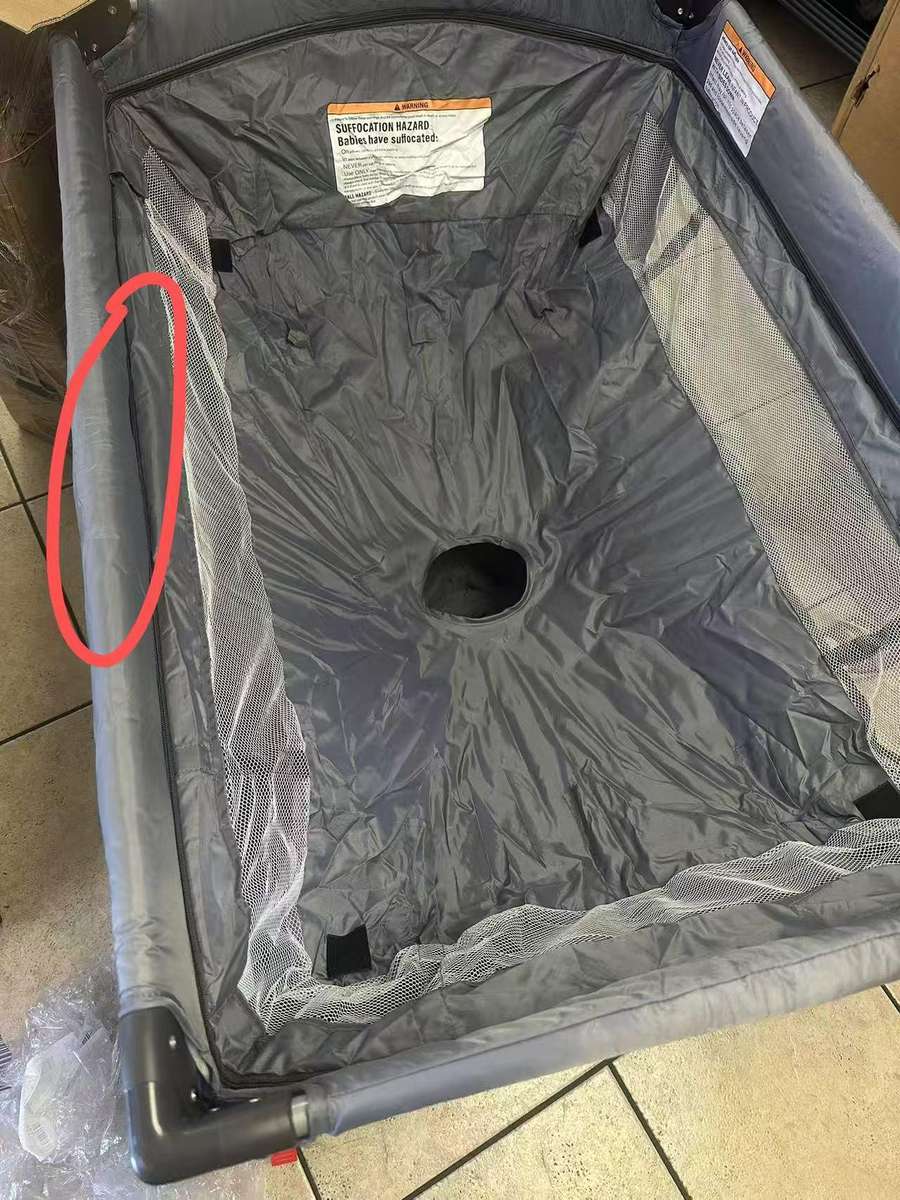 Foldable Travel Baby Crib With Travel Bag BB-18 - Grey