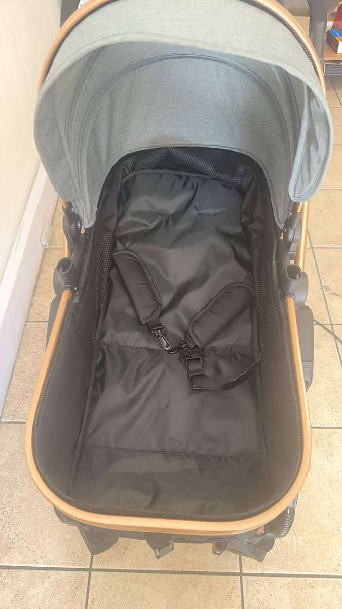 Toltand Belecoo stroller 2 in 1 Foldable Baby Pram - Grey & Black
