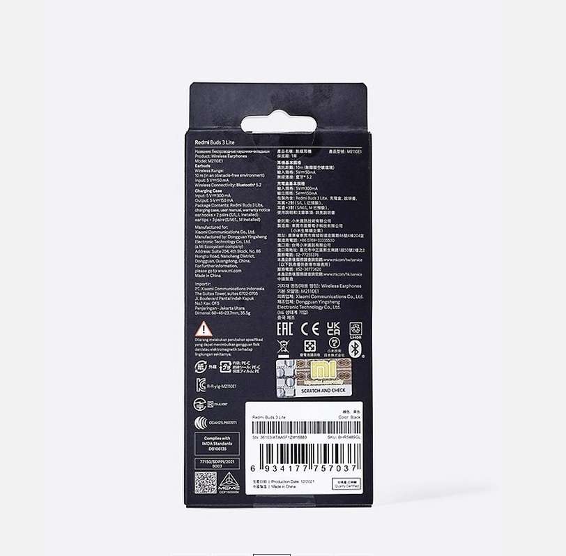 Xiaomi Redmi Buds 3 Lite TWS Earbuds