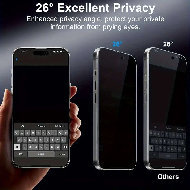 Apple iPhone 16 Pro Max Privacy Screen Protector (2 Pack)
