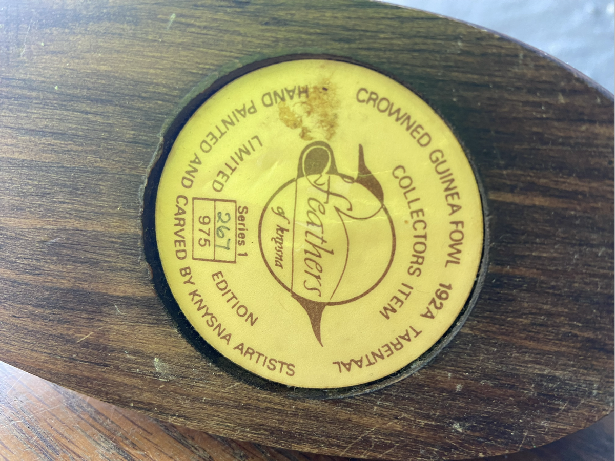 Crowned Guinea Fowl - Feathers of Knysna Collection- Leinster edition series 1 no 267 of 975