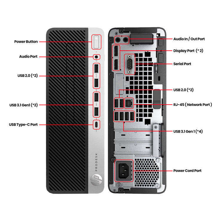 HP ProDesk 600 G3 SFF PC with Intel Pentium, 500GB HDD, 8GB RAM