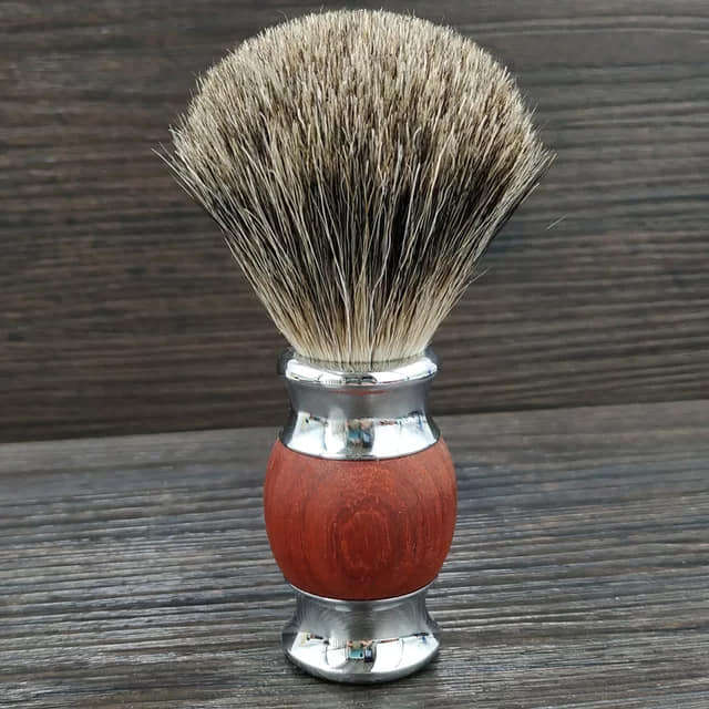 Shower Clay Shaving Brush Redwood (Pure Badger)
