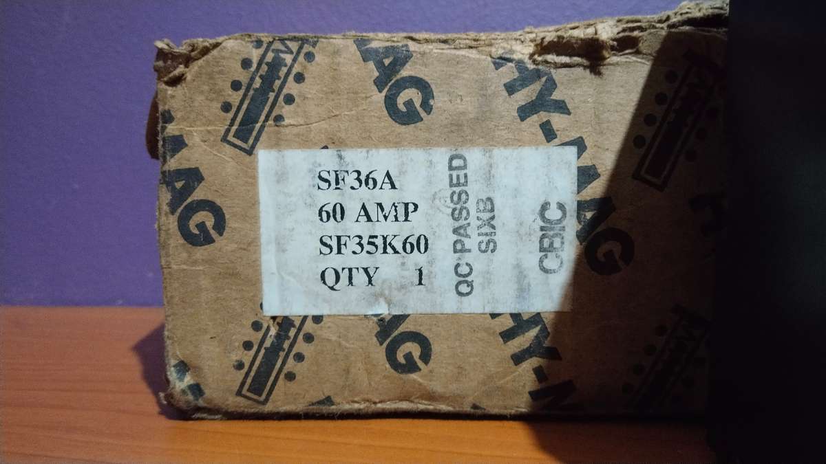 CBi SF36A Earth Leakage 60A 3P+N 415V 50 Hz 5kA Unused