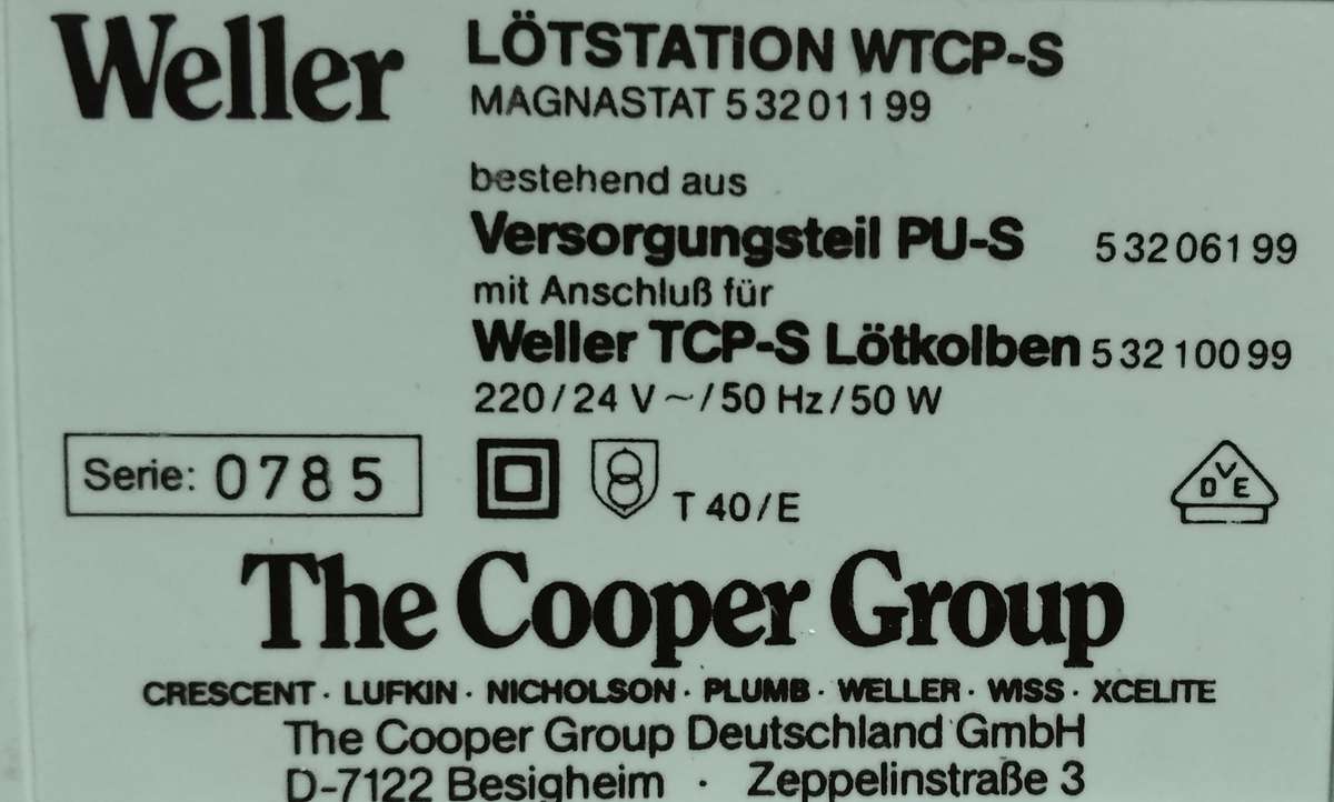 Weller WTCP-S Soldering Station
