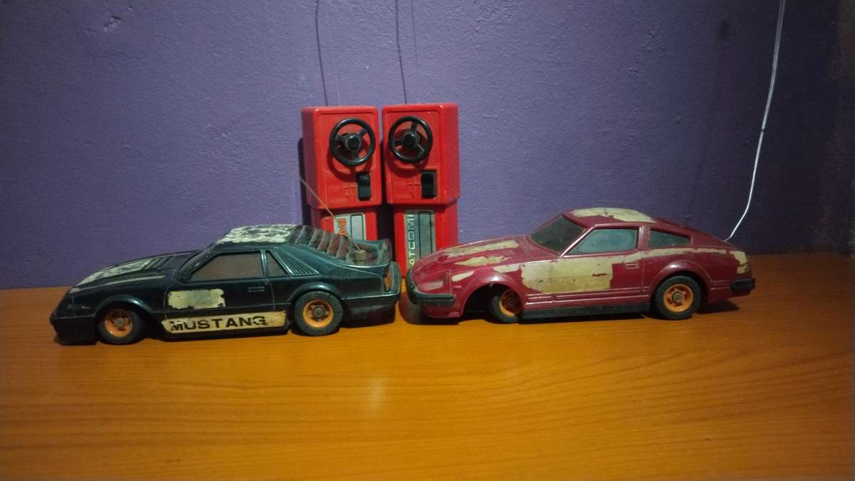 Vintage Checkers Ford Mustang And Datsun 280 ZX RC Cars