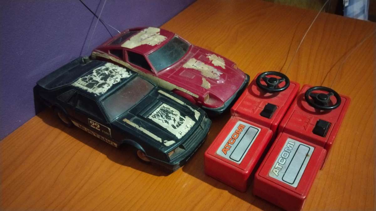 Vintage Checkers Ford Mustang And Datsun 280 ZX RC Cars