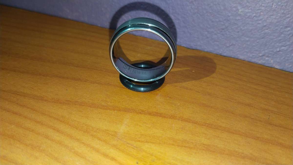 Tungsten Sk Jewel Mens Ring 10.5