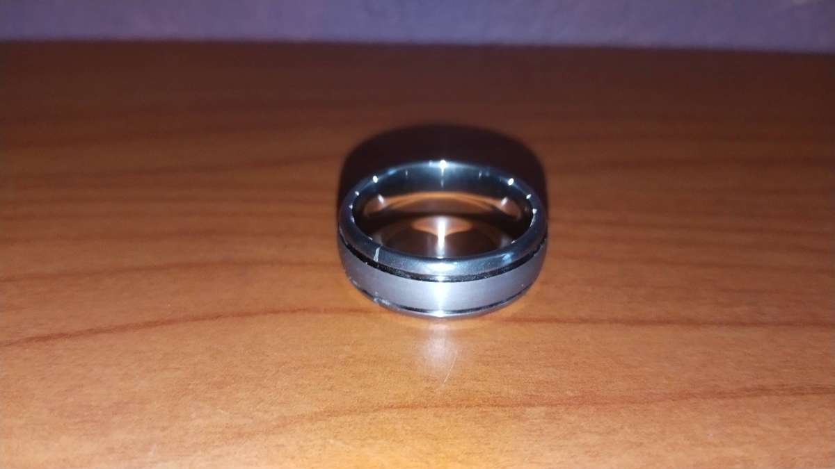 Tungsten Sk Jewel Mens Ring 10.5