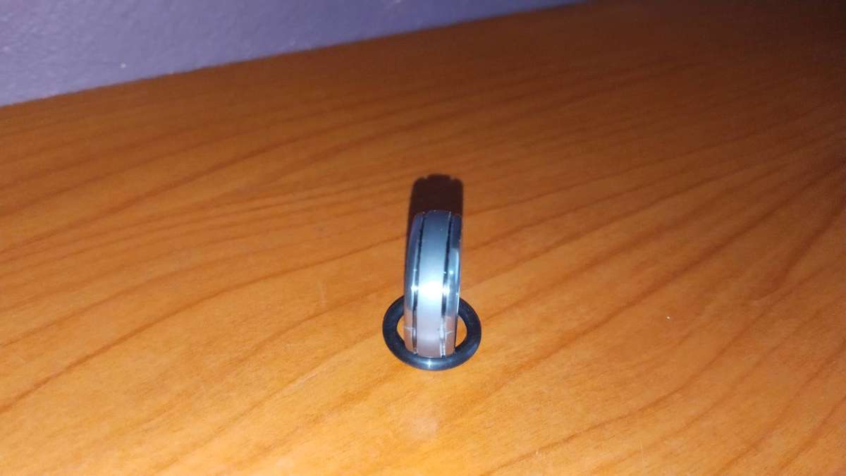 Tungsten Sk Jewel Mens Ring 10.5