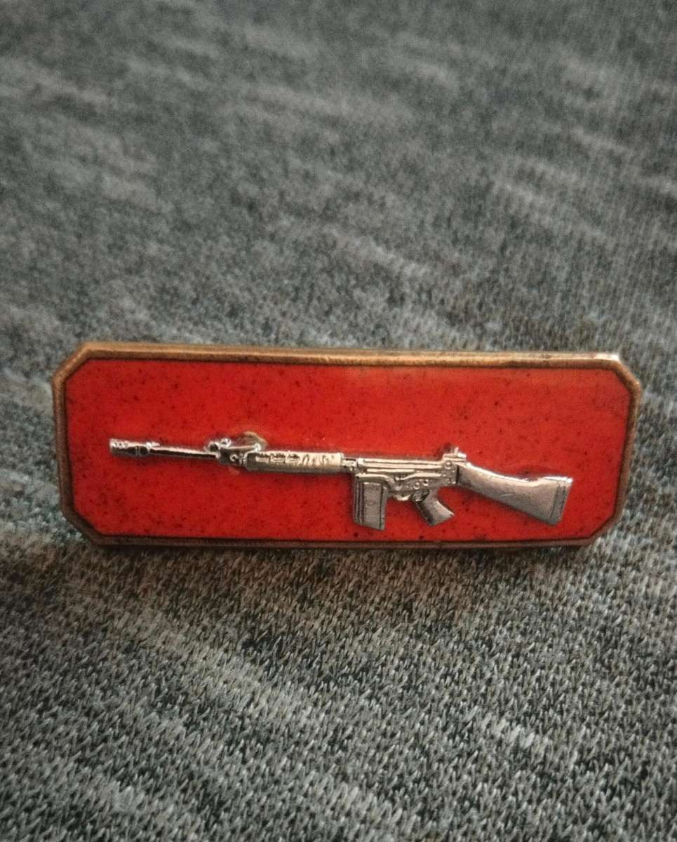 SADF Marksman 2nd Class (Silver) Proficiency badge. Skiet balkie.