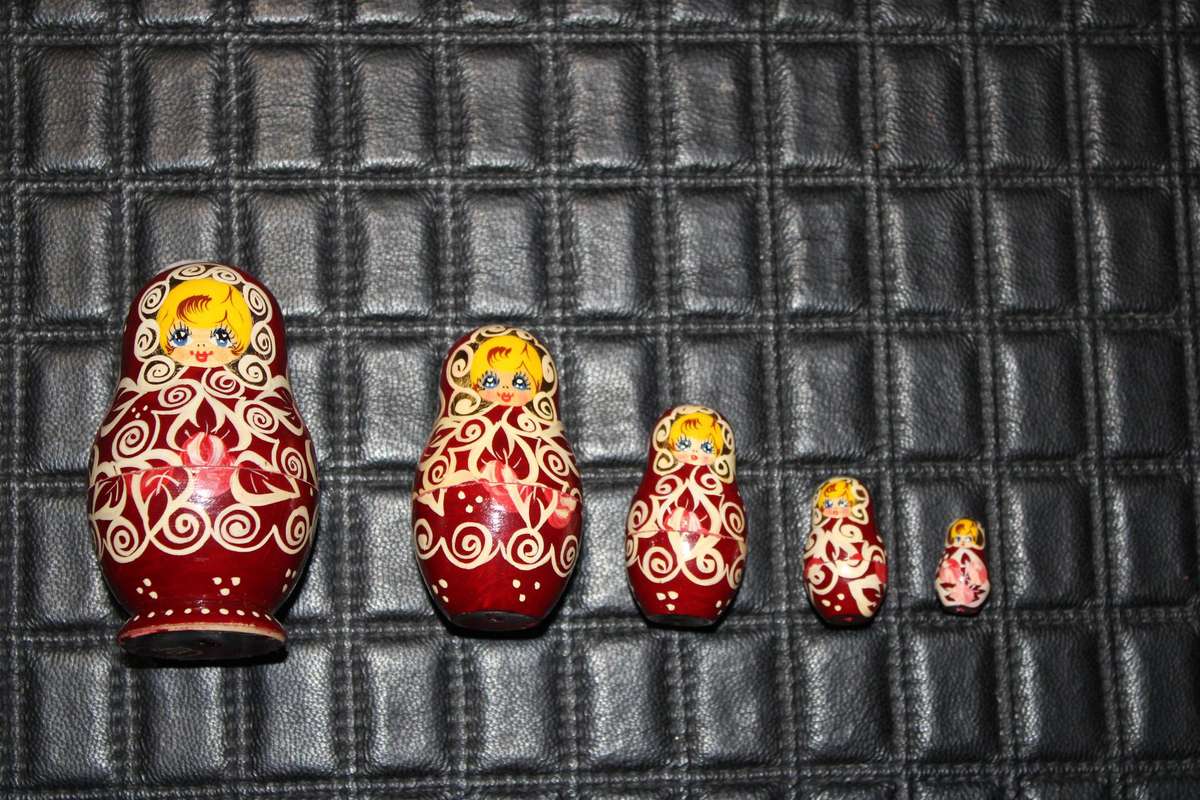 VINTAGE HANDPAINTED RUSSIAN NESTING DOLLS SIGNED CEPRNEB