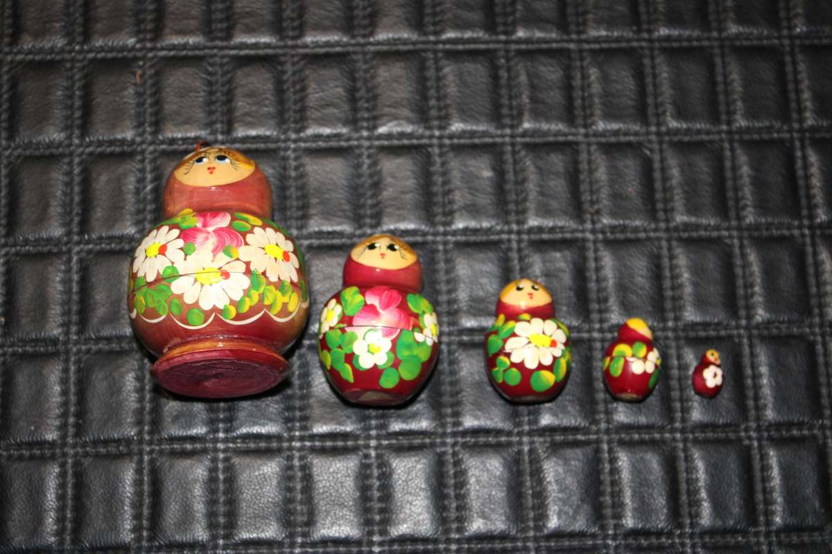 VINTAGE HANDPAINTED RUSSIAN NESTING DOLLS SIGNED CEPRNEB 2