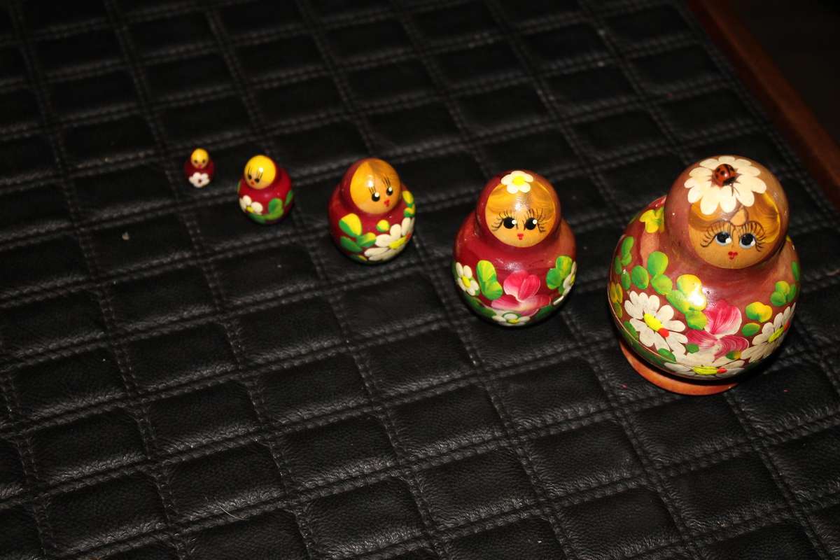 VINTAGE HANDPAINTED RUSSIAN NESTING DOLLS SIGNED CEPRNEB 2