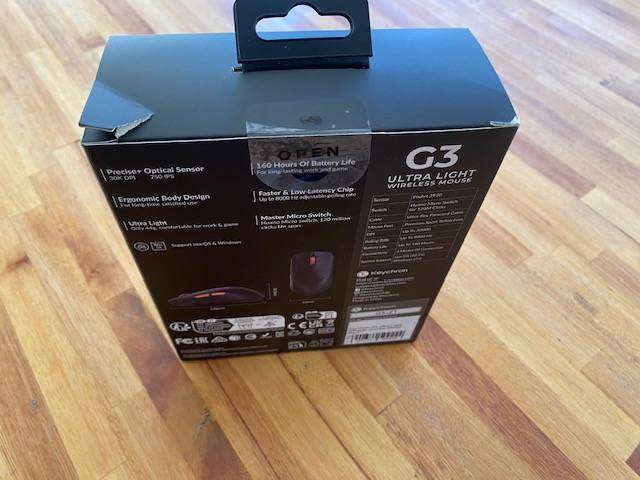 Keychron G3 Ultra-Light Wireless Gaming Mouse  Black