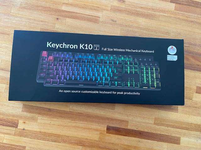Keychron K10 QMK Full-size RGB Wireless Custom Mechanical Keyboard V.2 (Super RED Switch)  Black