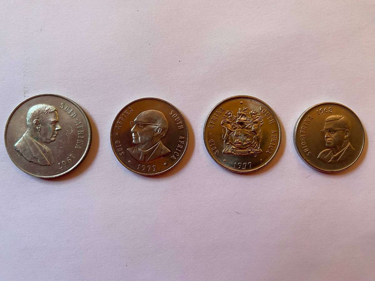 3 x R1 Coins, 1 x 50c South African Coins, Rare Coins Auction, Lot 2 Of 7