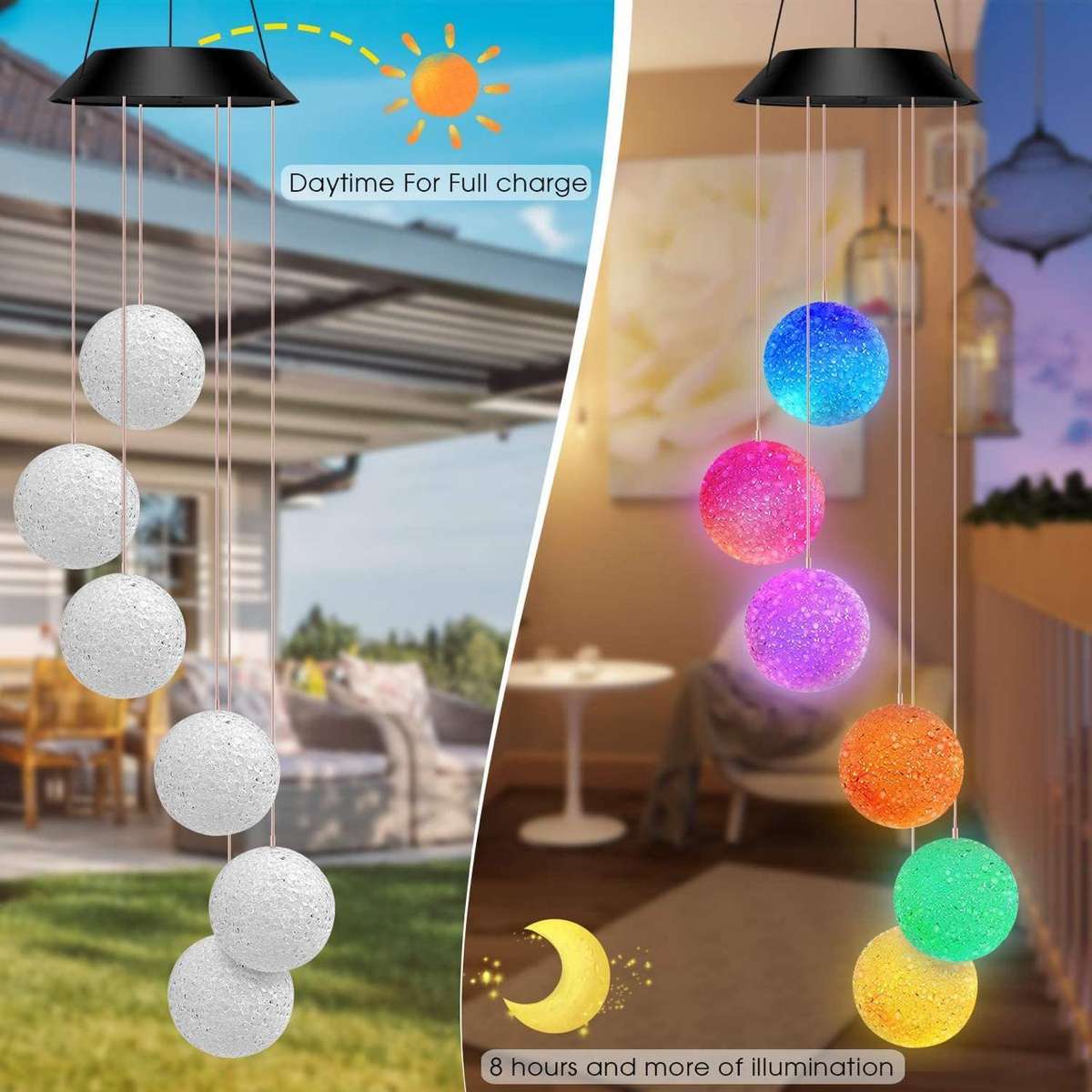 Solar Powered RGB Eva Ball Garden Lights, Lot 11 Of 11