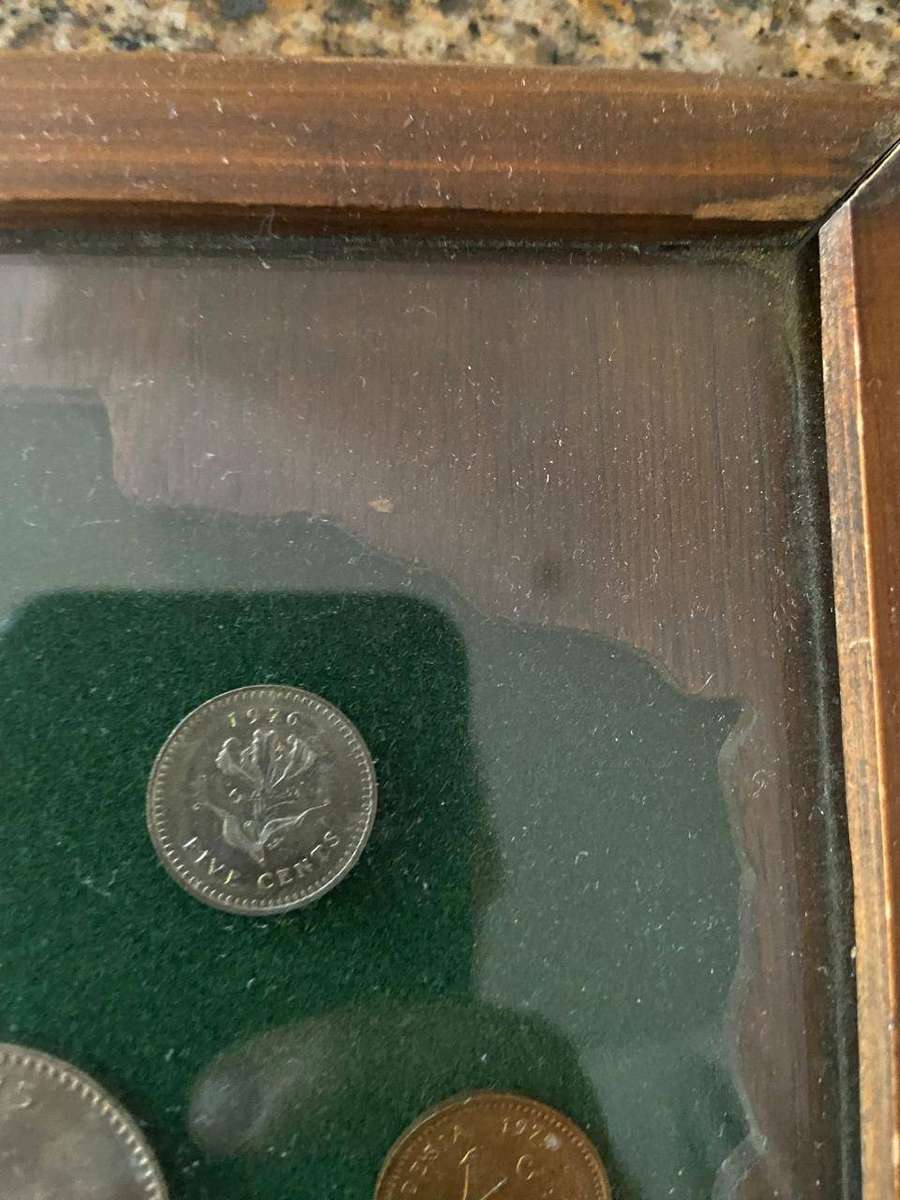 Rhodesia Coin Set In Wooden Frame (Rare), Rare Coins And Notes Auction, Lot 1 Of 20