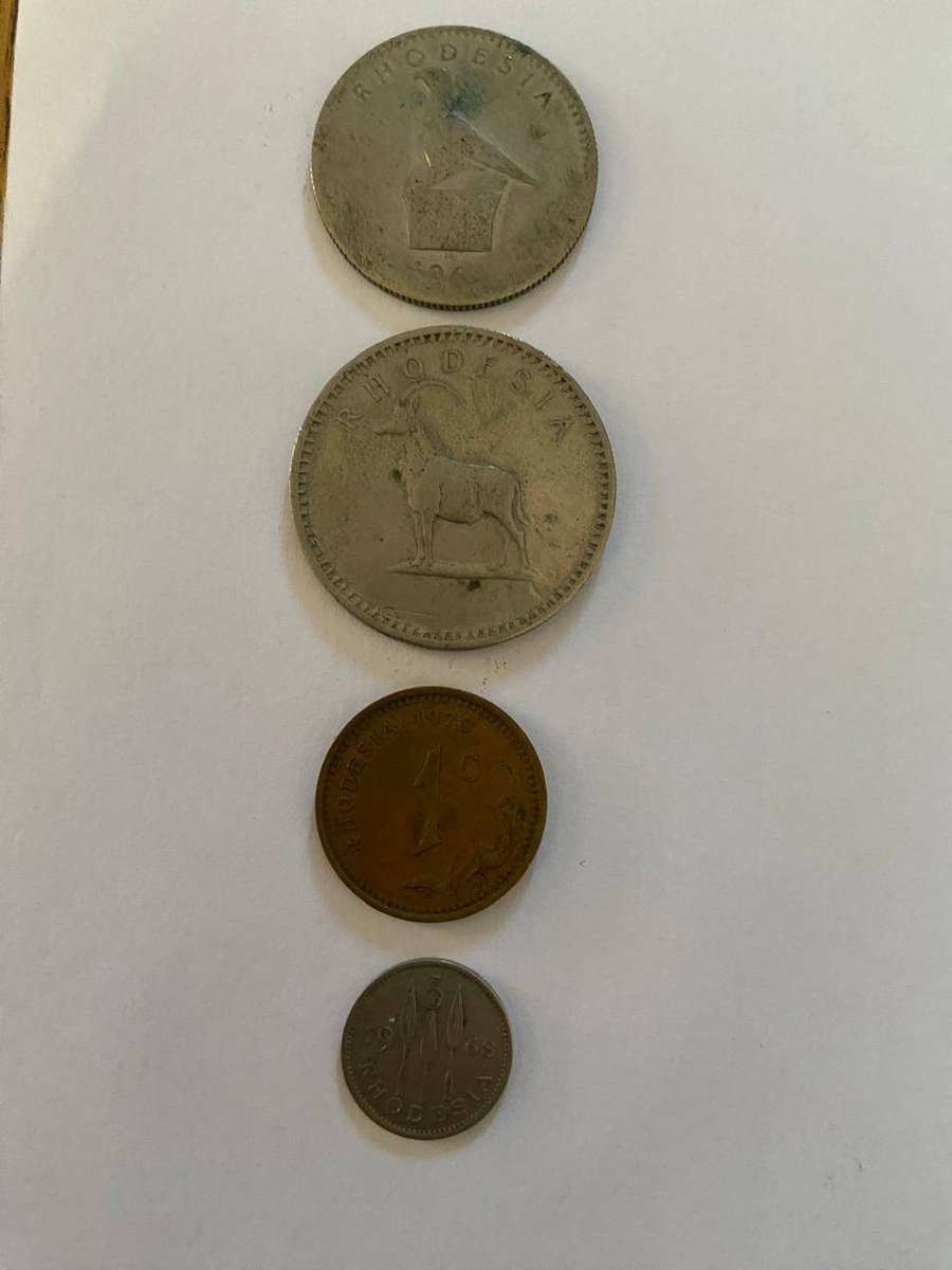 4 x Rhodesia Unique Coins, Rare Coins And Notes Auction, Lot 3 Of 20