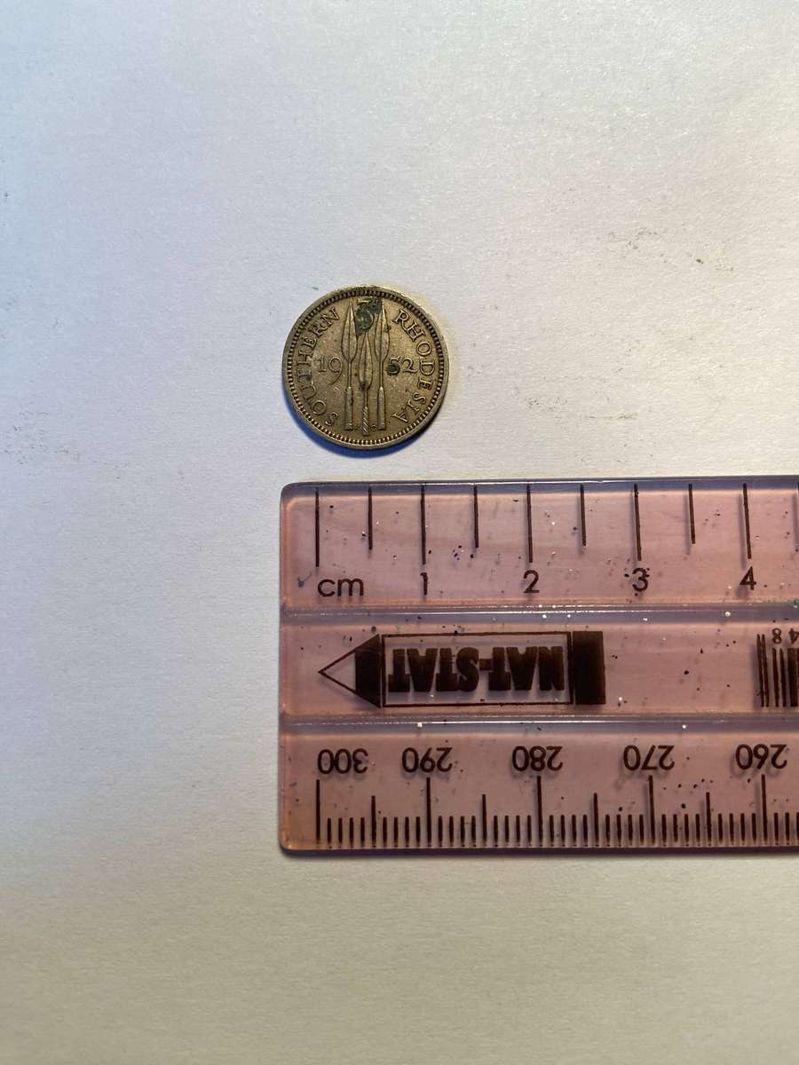 1952 3 Pence Southern Rhodesia Coin, Rare Coins Auction, Lot 7 Of 7