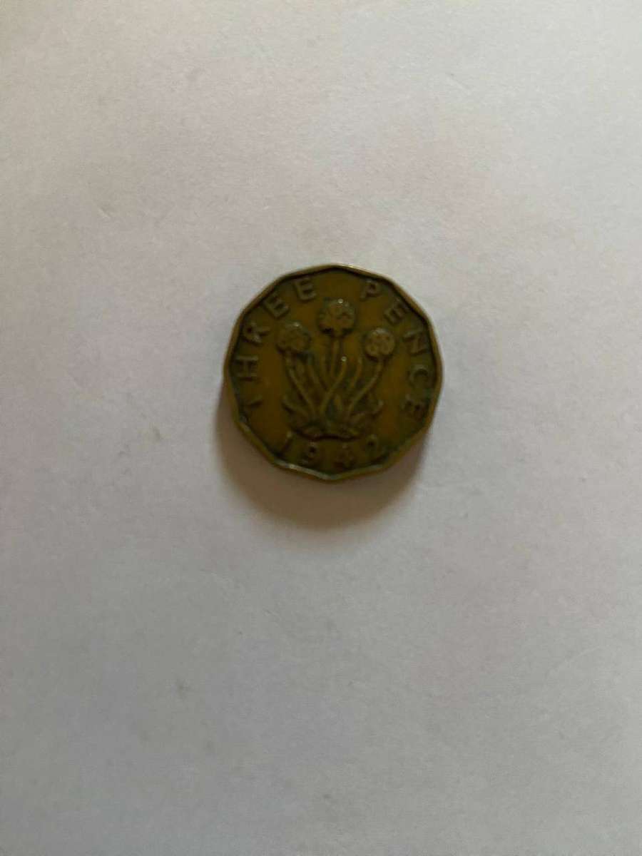 1942 Three Pence Coin, Rare Coins And Notes Auction, Lot 14 Of 20