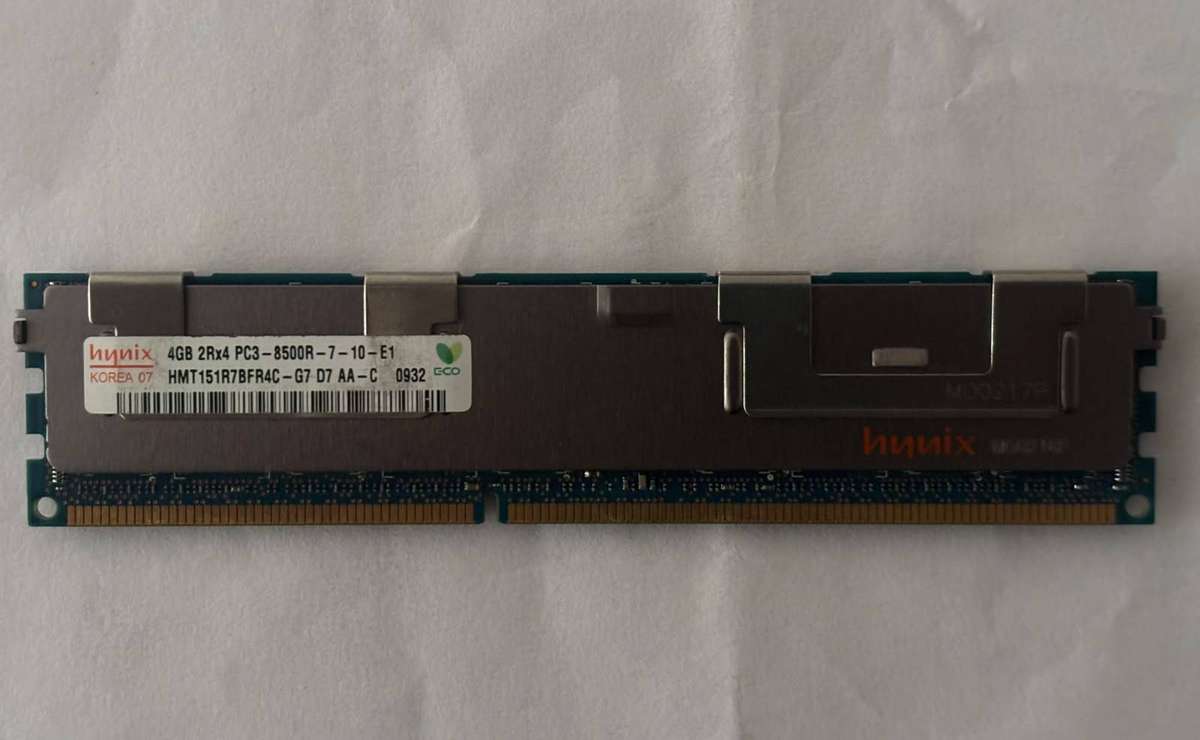 SK Hynix 4GB 2Rx4 PC3-8500R-7-10-E1 DDR3 ECC Server RAM