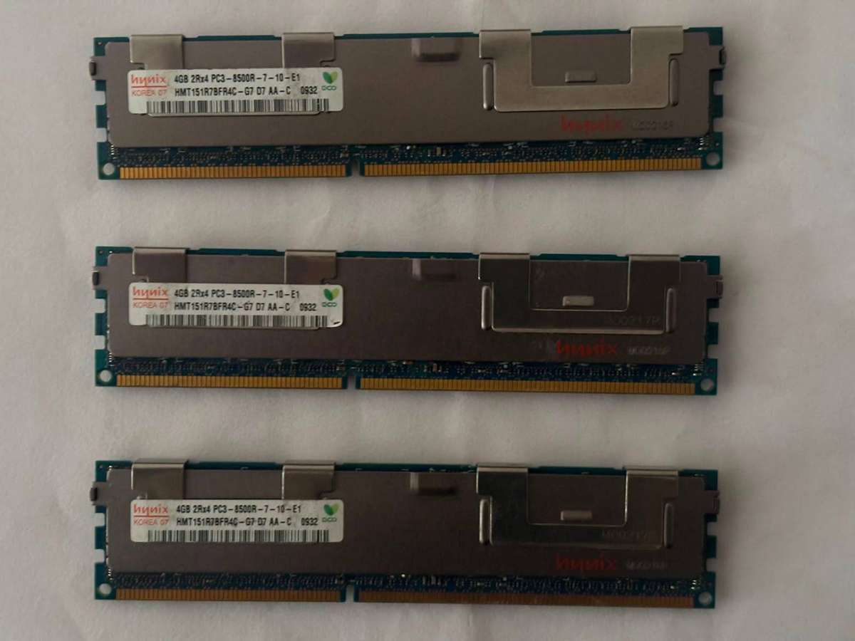 SK Hynix 4GB 2Rx4 PC3-8500R-7-10-E1 DDR3 ECC Server RAM