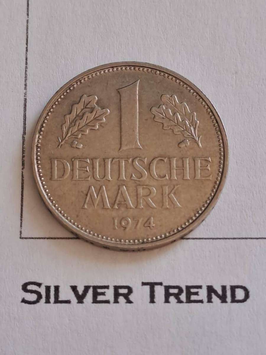 1974  GERMANY -1 MARK COIN