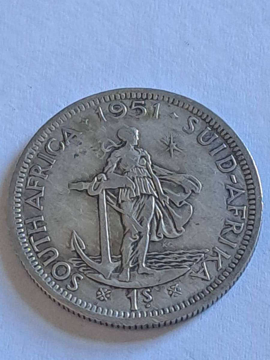 SOUTH·AFRICA·1951·SUID·AFRIKA 1 shilling