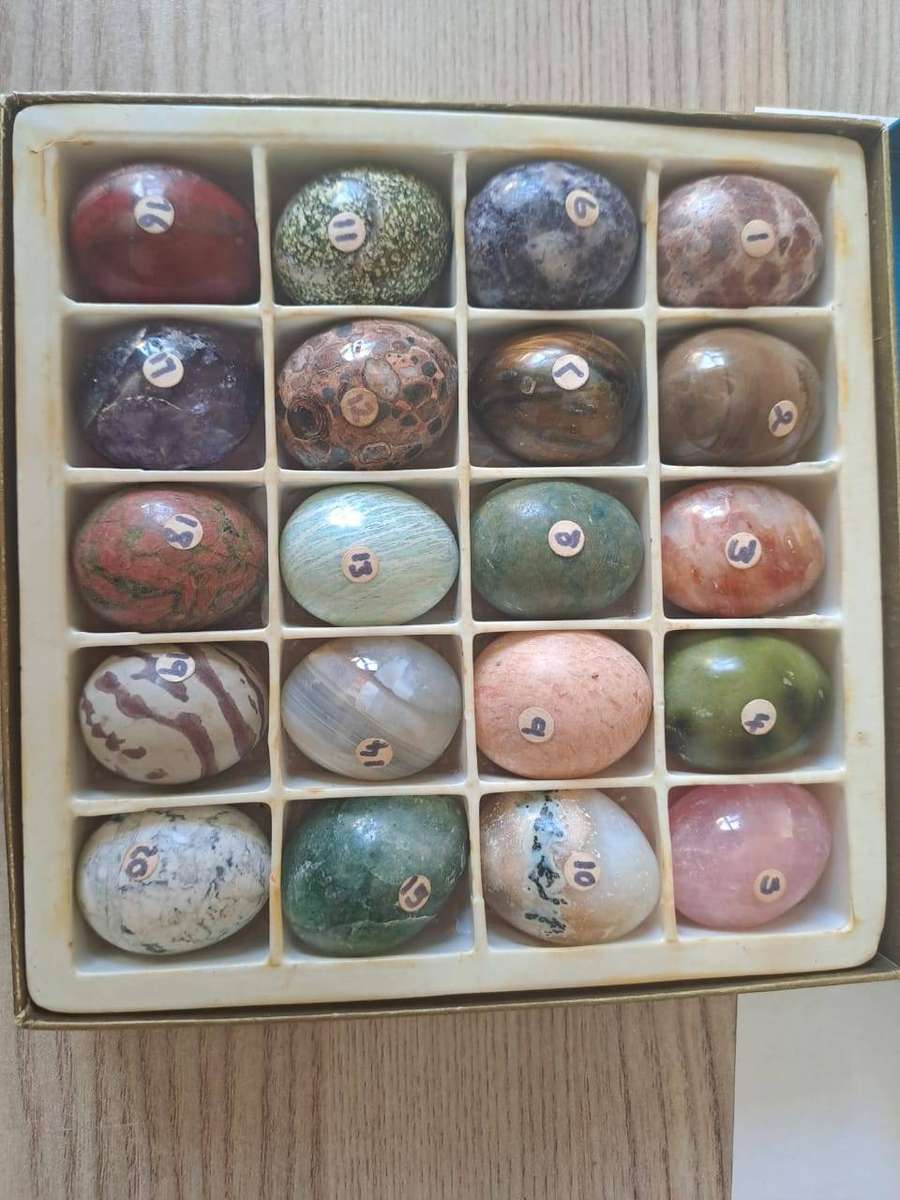 Vintage Gemstone Egg Collection