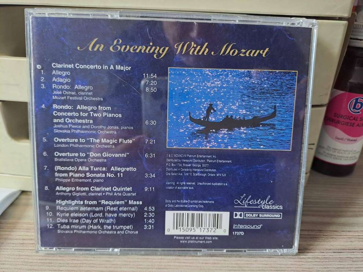 Lifestyle Classics Mozart 4 CD Set - An Evening with Mozart - Classical Music Collection