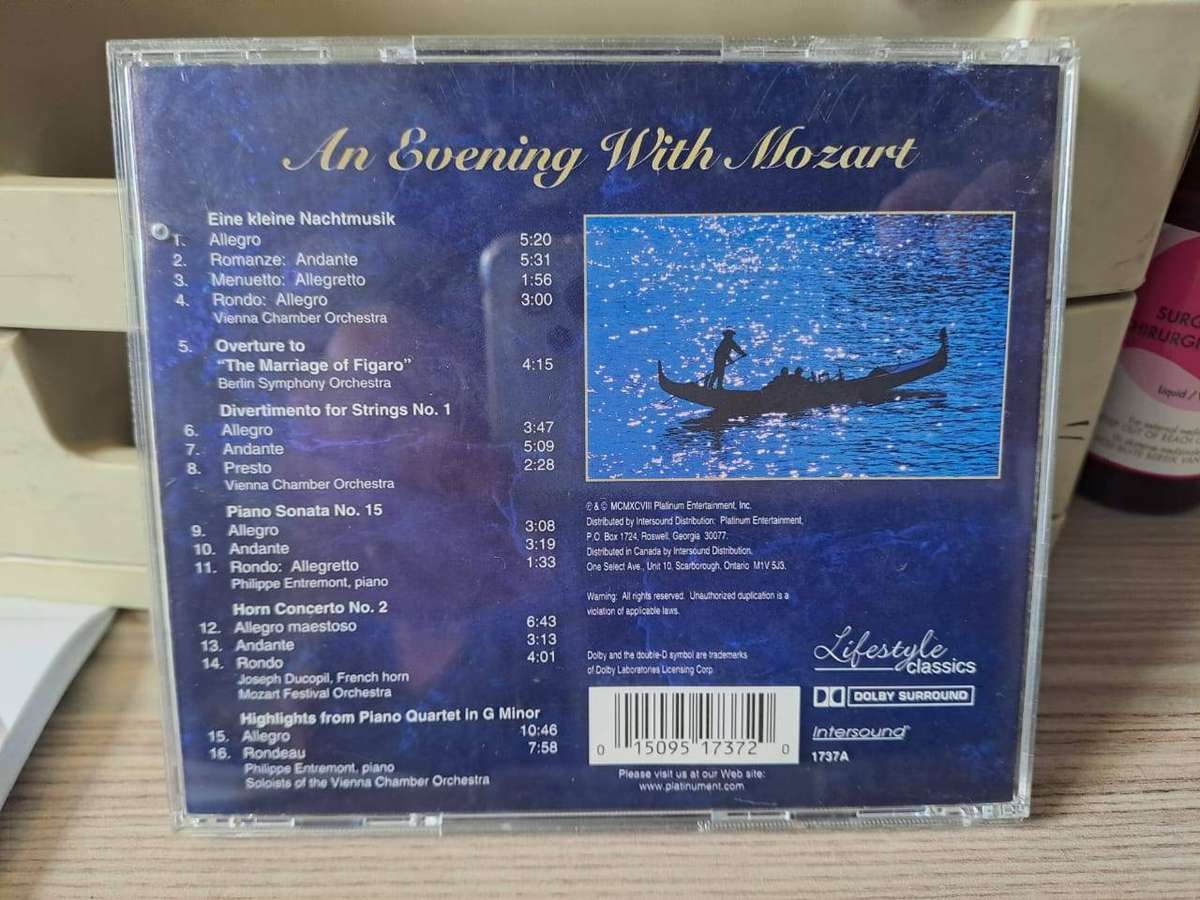 Lifestyle Classics Mozart 4 CD Set - An Evening with Mozart - Classical Music Collection