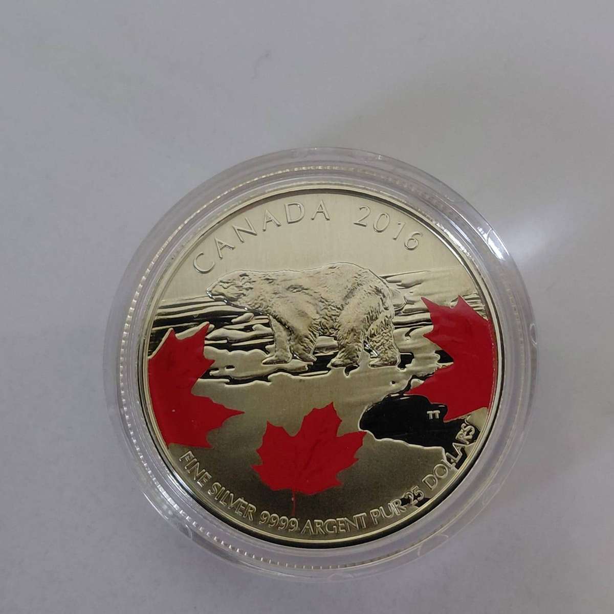 2016 Canada True North Proof SILVER 99.99% $25 Dollar Coin in CAPSULE UNC.