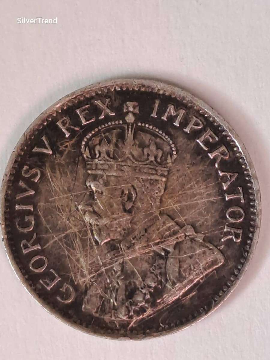1925 South Africa 3 pence 80% Silver {Coin is scratched} low mintage