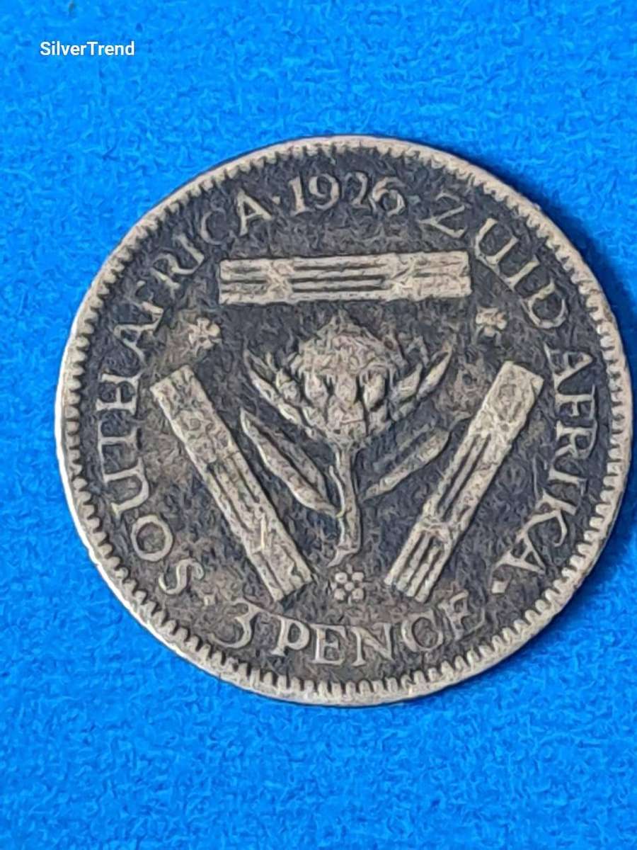 1926 Union silver sixpence circulated